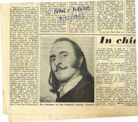 Article on D'Artagnan 1953