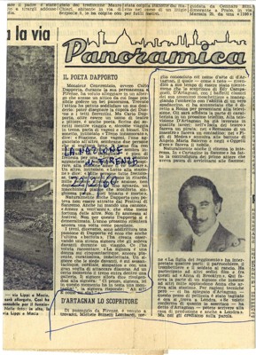 Article on D'Artagnan 1960